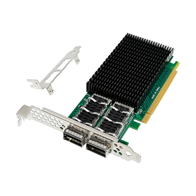 100Gbe Qsfp28 Network Card - デュアルポート100GbE QSFP28光ファイバーイーサネット Mellanox ConnectX-5チップ PCIe4.0 X16コントローラーカード